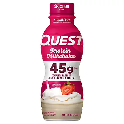 Quest | Protein Milkshake | Single | 414mL - Strawberry