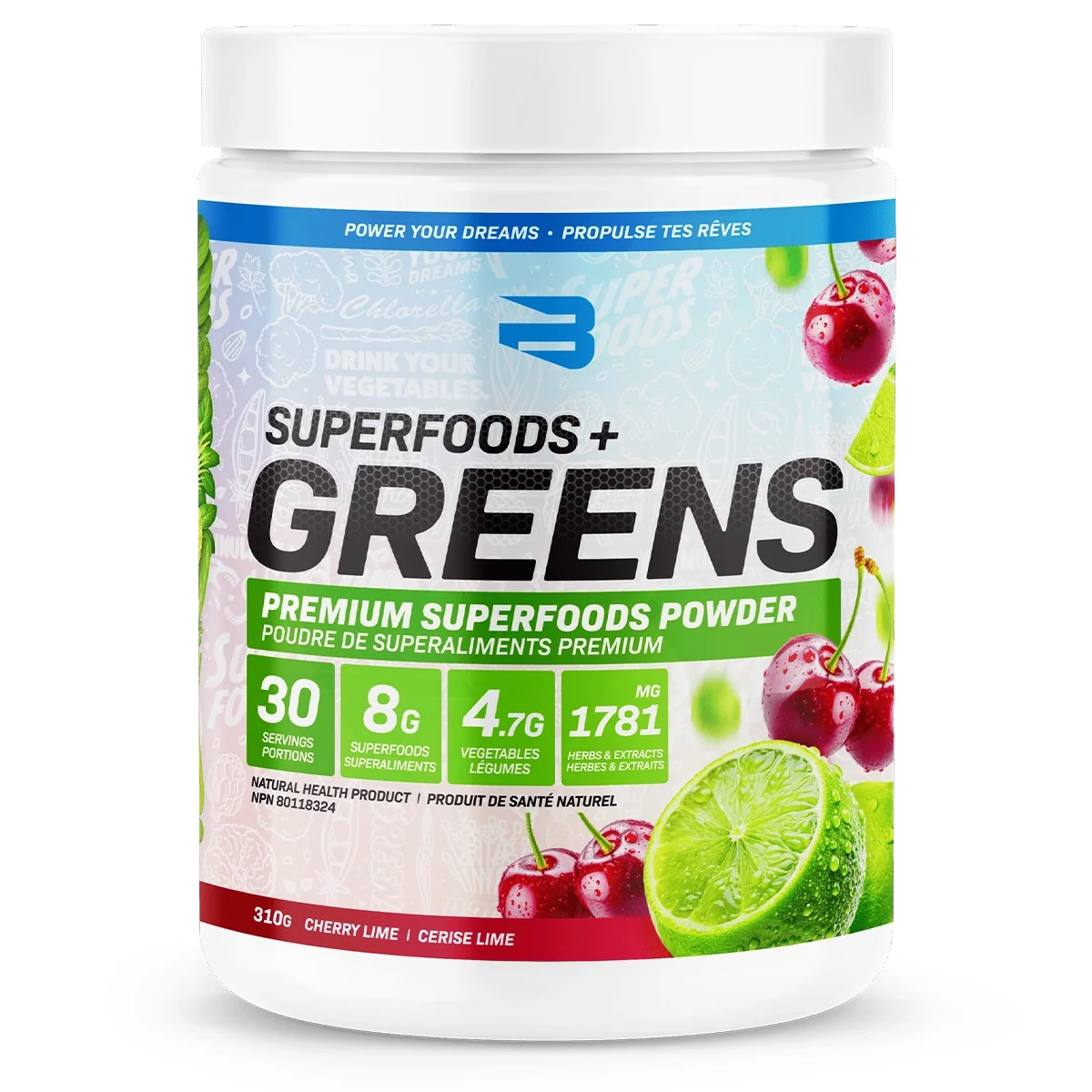 Believe | Superfoods + Greens | 30 Servings - Cherry Lime