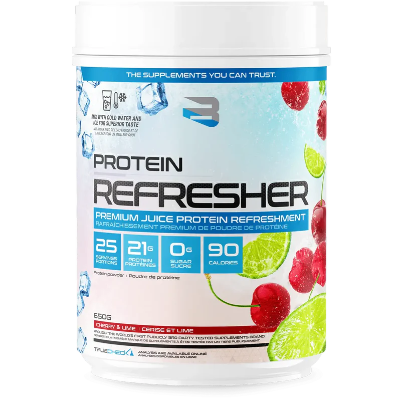 Believe | Refresher | Premium Juice Protein Refreshment | 25 Servings - Cherry Lime