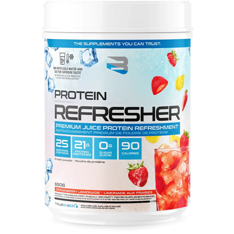 Believe | Refresher | Premium Juice Protein Refreshment | 25 Servings - Strawberry Lemonade