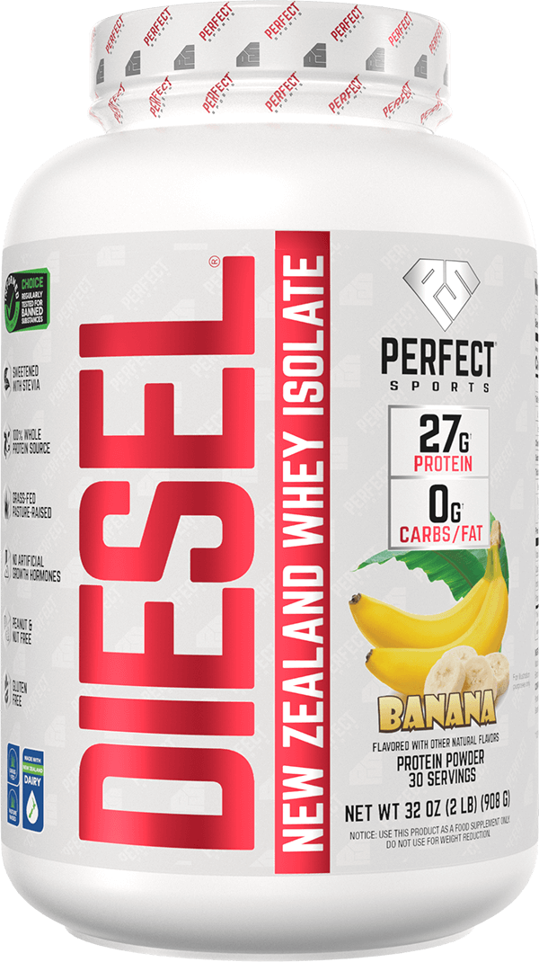 Perfect Sports | DIESEL® | New Zealand Whey Protein Isolate | 2lbs - Banana