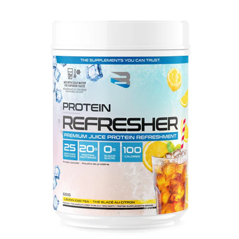Believe | Refresher | Premium Juice Protein Refreshment | 25 Servings - Lemon Iced Tea