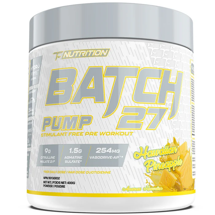 TC Nutrition | Batch 27 | Stim Free Pump | 40 Servings - Hawaiian Pineapple