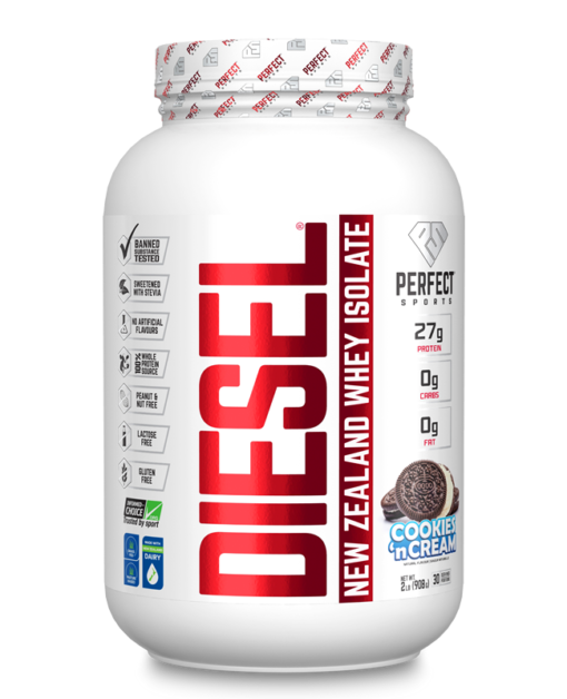 Perfect Sports | DIESEL® | New Zealand Whey Protein Isolate | 2lbs - Cookies & Cream