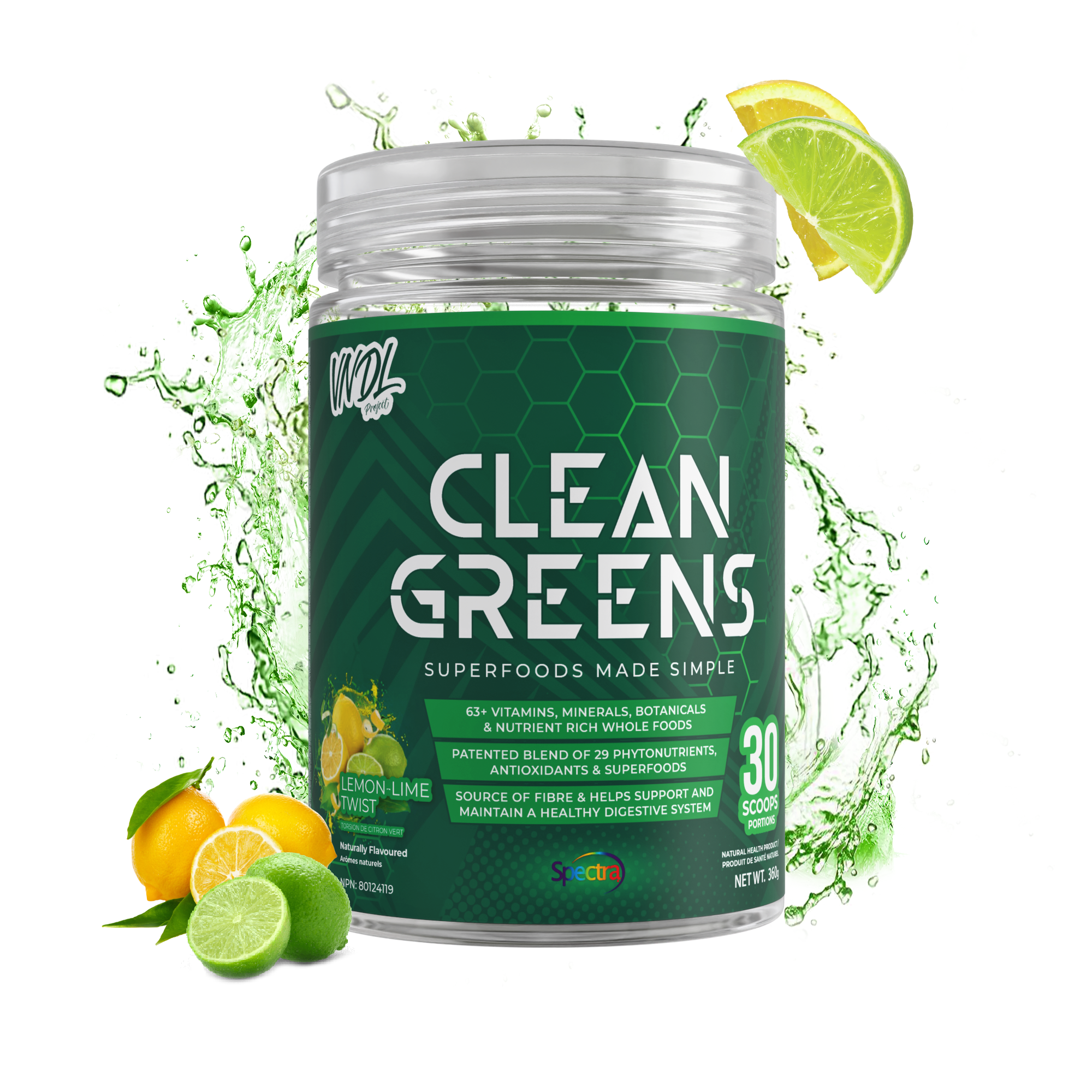 VNDL Project | Greens | Superfood | 30 Scoops - Lemon Lime Twist