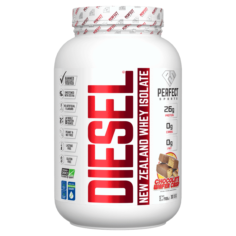 Perfect Sports | DIESEL® | New Zealand Whey Protein Isolate | 2lbs - Choc Wafer Crisp