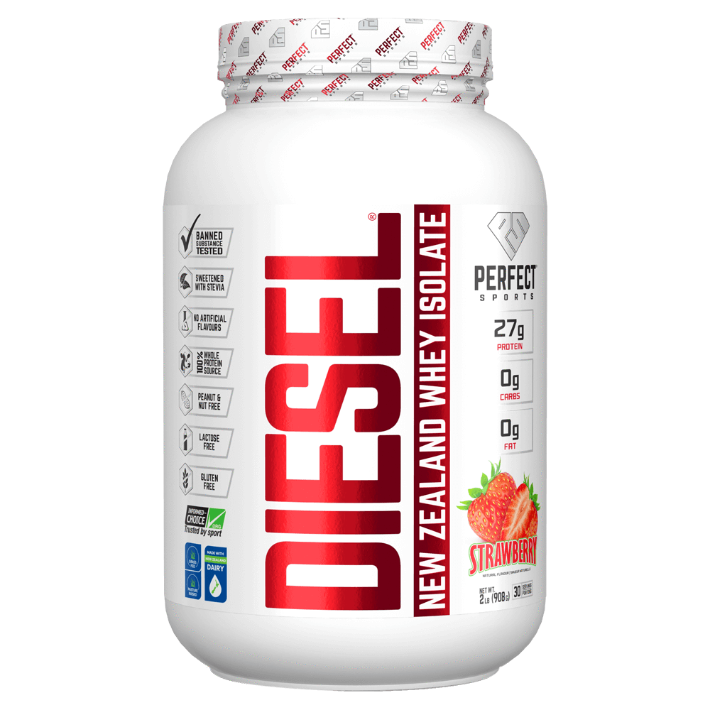 Perfect Sports | DIESEL® | New Zealand Whey Protein Isolate | 2lbs - Strawberry