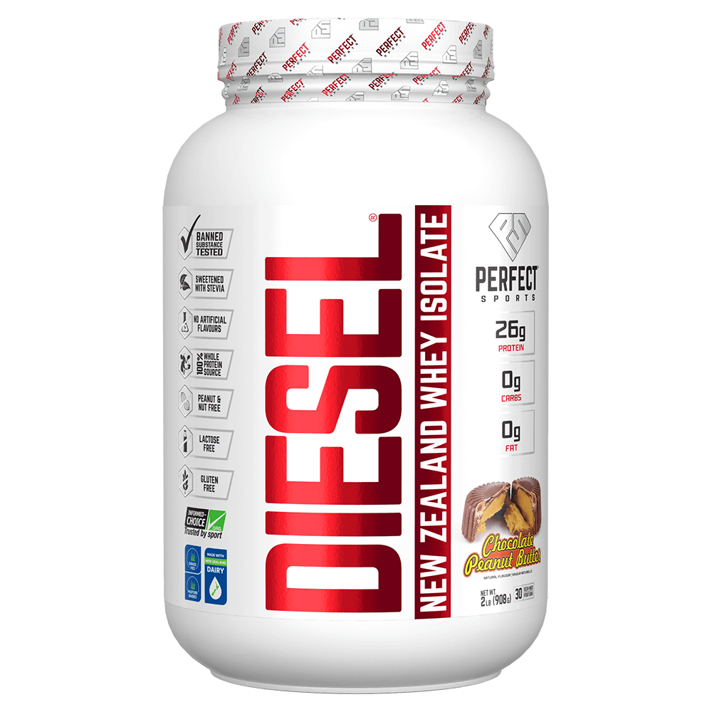 Perfect Sports | DIESEL® | New Zealand Whey Protein Isolate | 2lbs - Choc PB