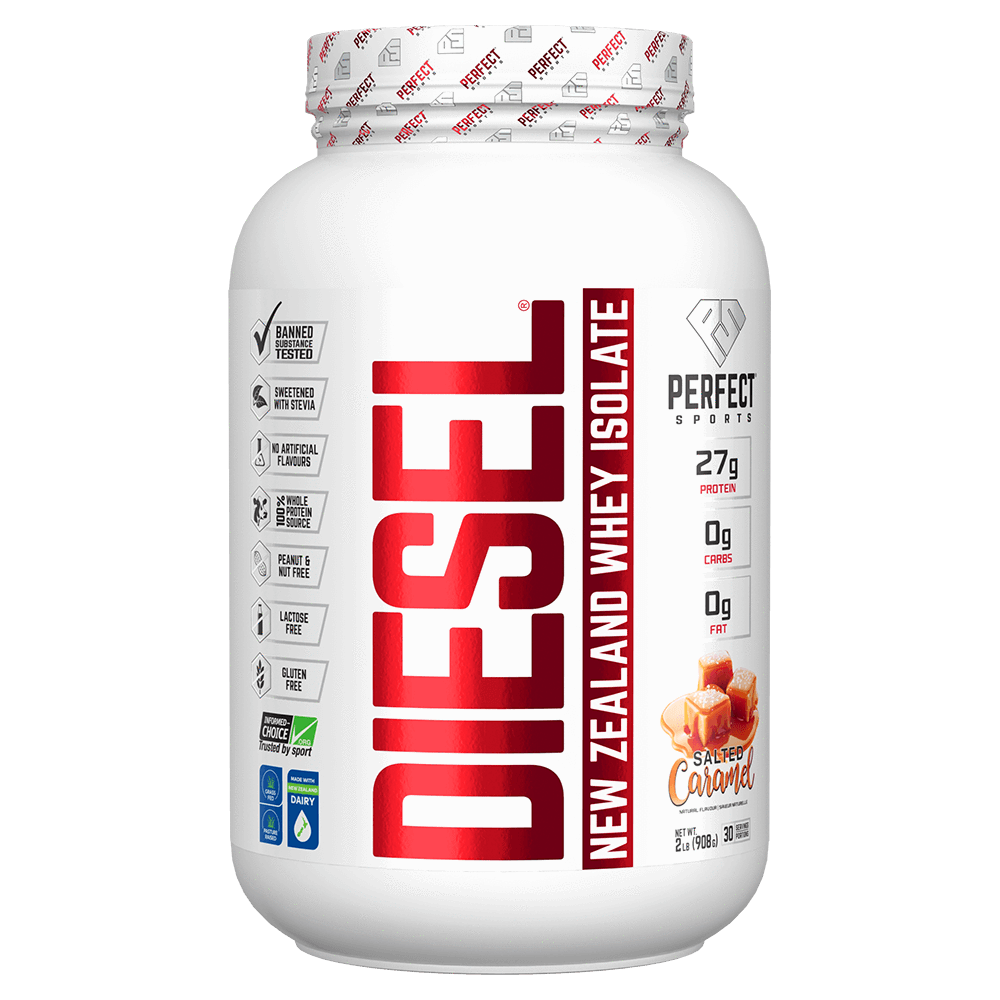 Perfect Sports | DIESEL® | New Zealand Whey Protein Isolate | 2lbs - Salted Caramel
