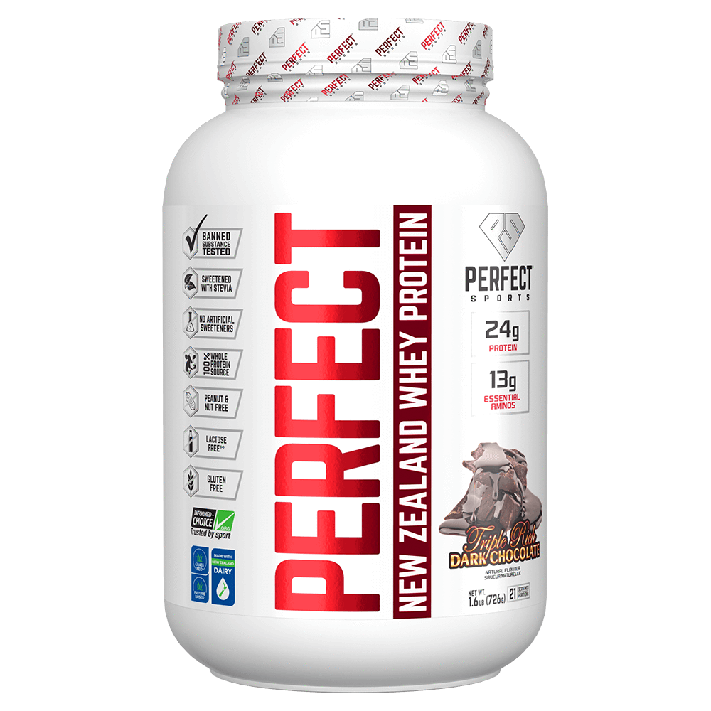 Perfect Sports | Perfect Whey | New Zealand Whey Protein | 1.6lbs - Triple Chocolate
