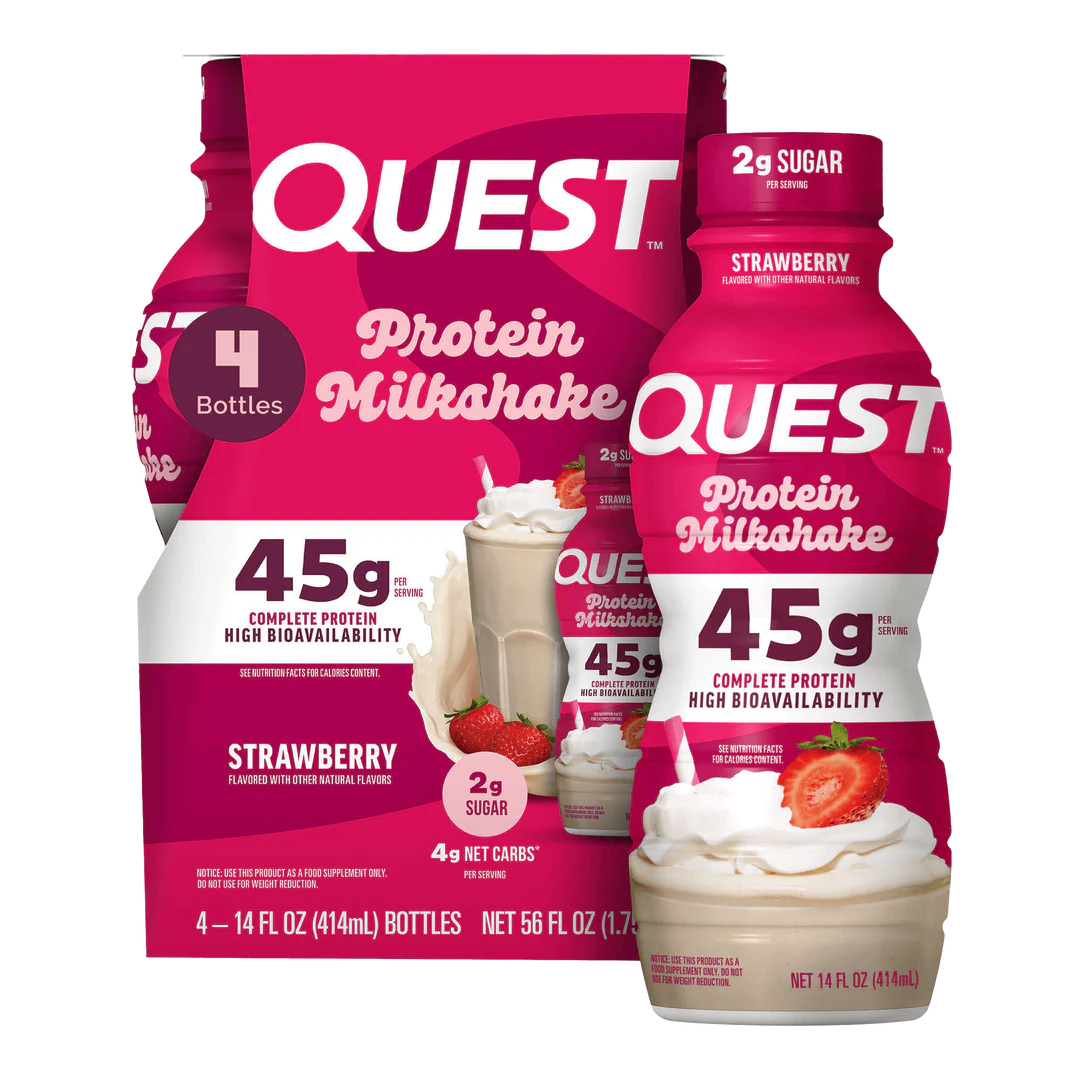 Quest | Protein Milkshake | 4/Case - Quest Milkshake -Strawberry