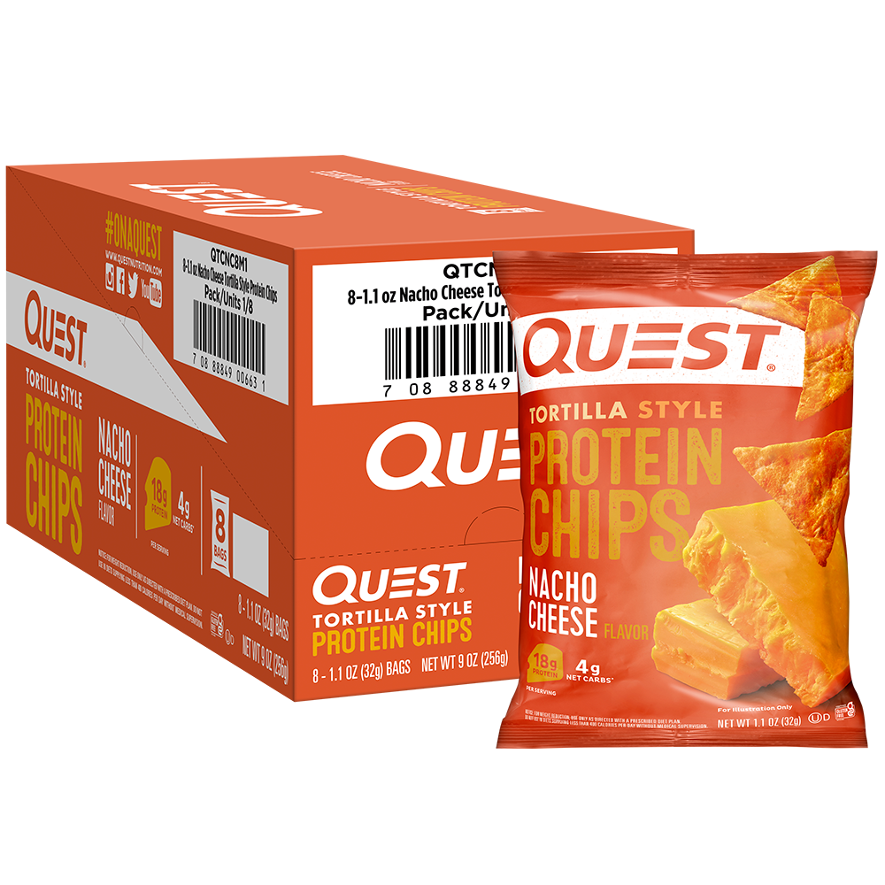 Quest | Protein Chips | Single - Nacho Cheese Tortilla Style