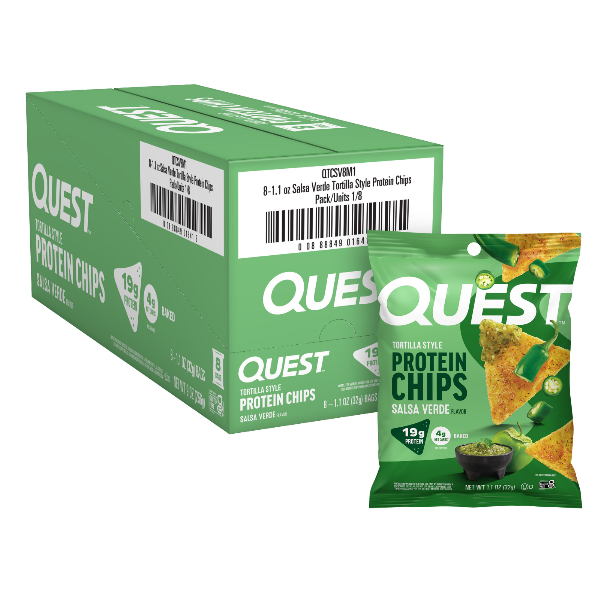 Quest | Protein Chips | Single - Salsa Verde Tortilla Style